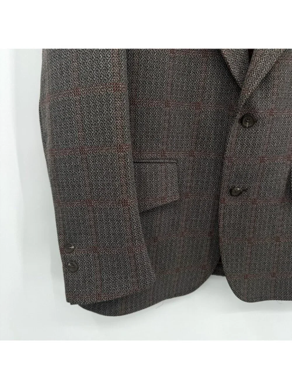vintage 70s JACKET BLAZER SPORT COAT 44R disco polyester ron burgundy anchorman